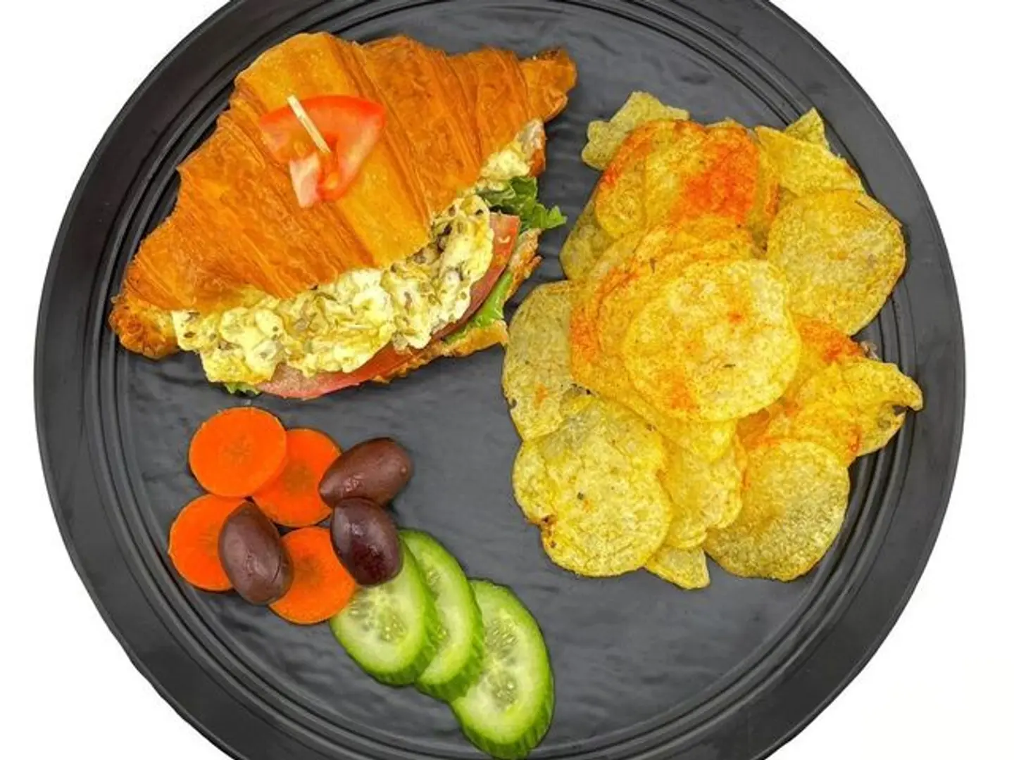 كروسان طازج بالأومليت والأعشاب