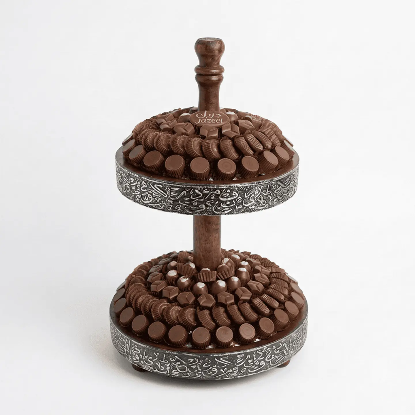 ستاند شوكولاتة خشبي بطبقتين يو تسعة وعشرون