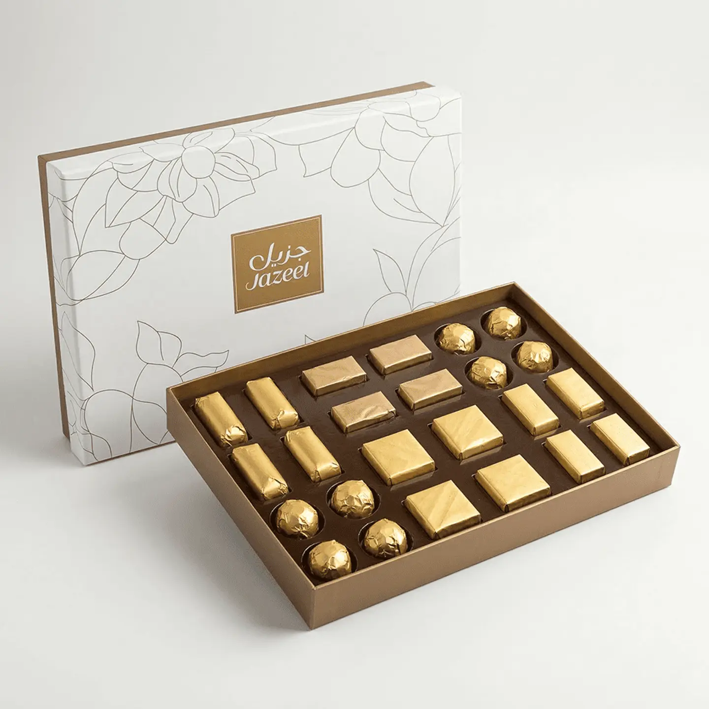 بوكس شوكولاتة مغلفة فاخر بتشكيلة متنوعة