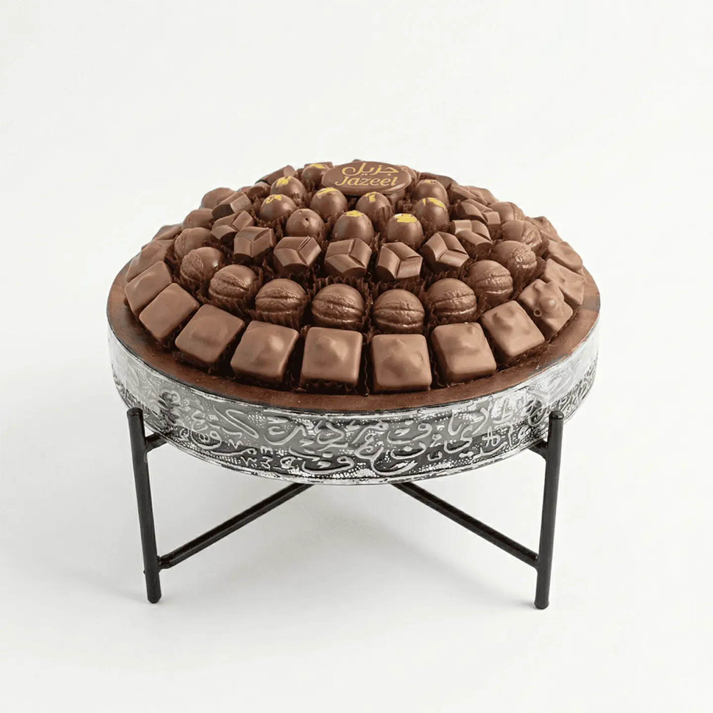 ستاند شوكولاتة بقاعدة معدنية بأربع أرجل يو ثلاثون