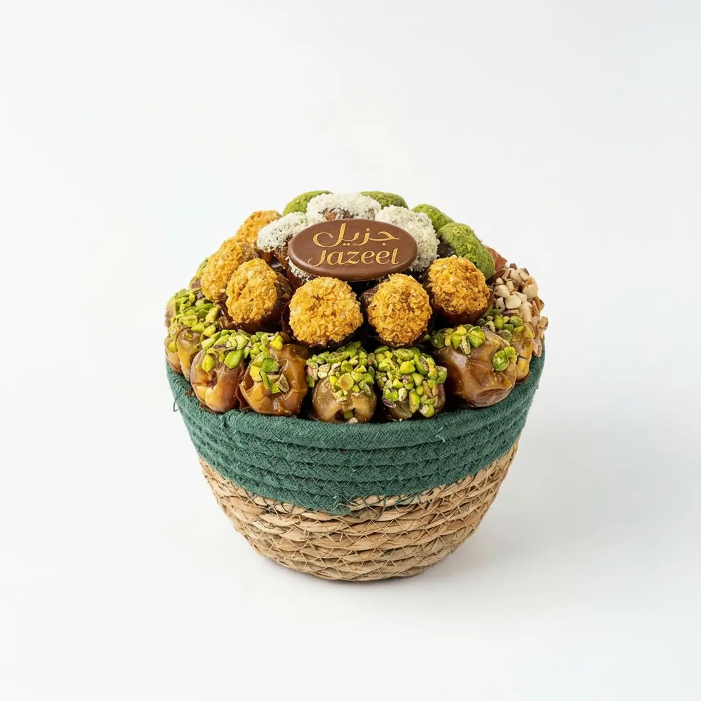 Wicker Basket Of Stuffed Dates 450 G