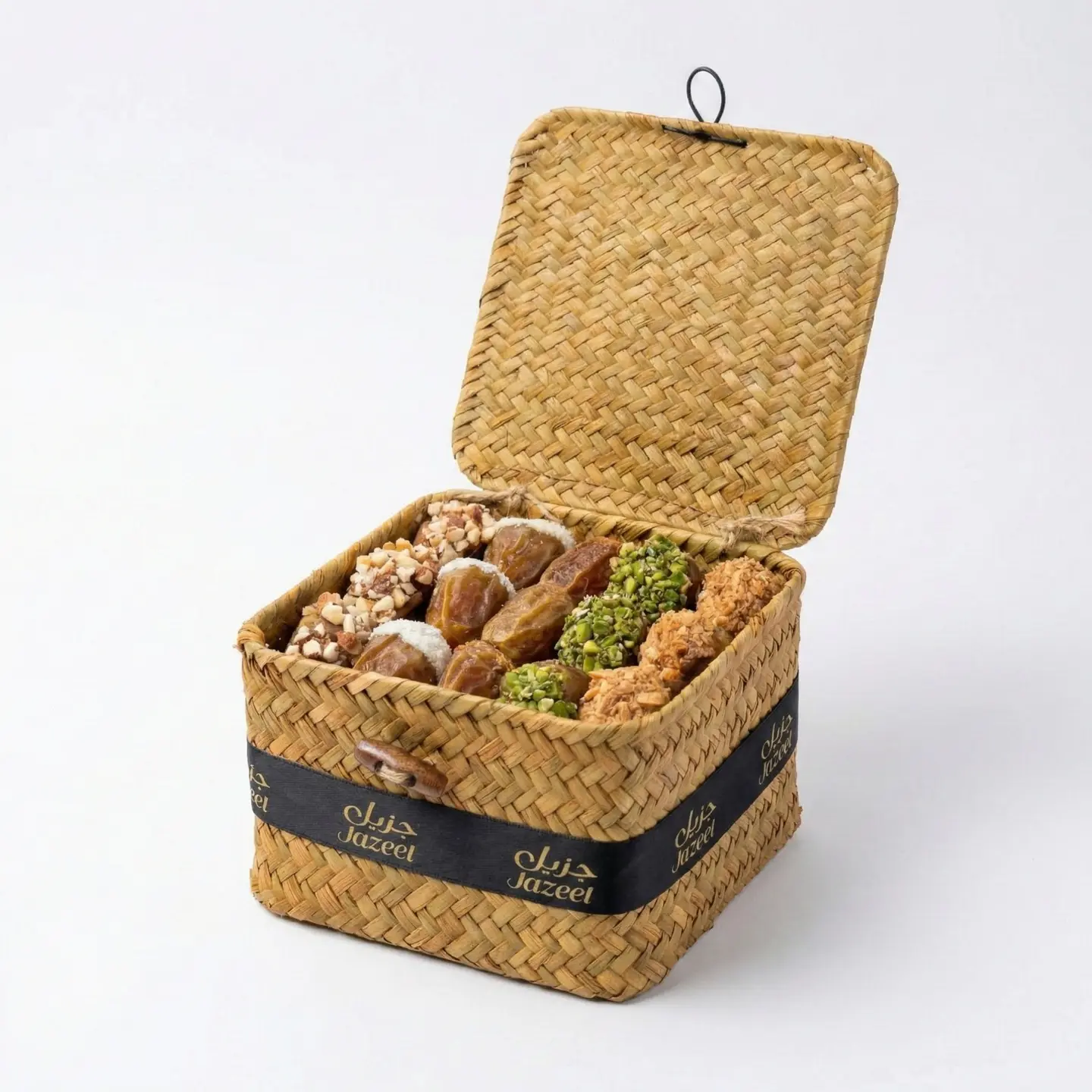 Wicker Basket Of Stuffed Dates 260g