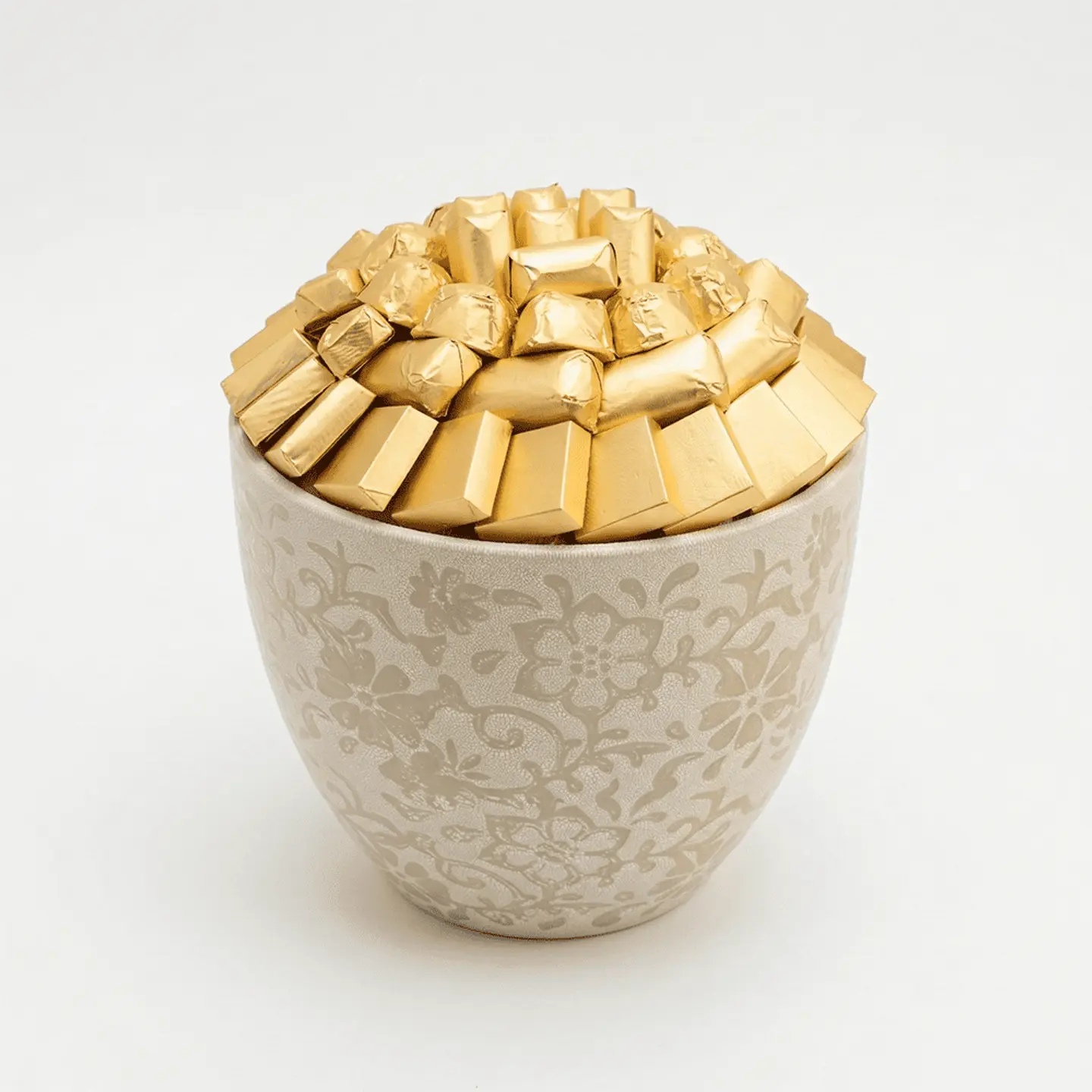 صينية تقديم سيراميك مزخرفة بالزهور دبليو أربعة عشر