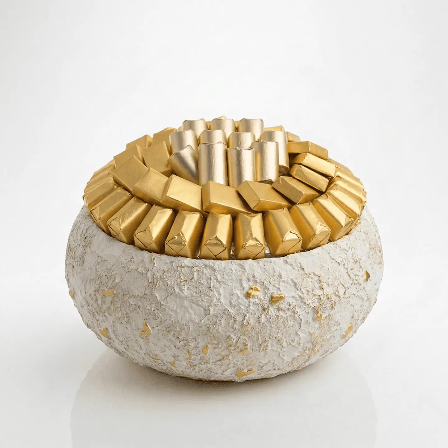 صينية تقديم ريزن مزخرفة بالذهب دبليو ستة عشر