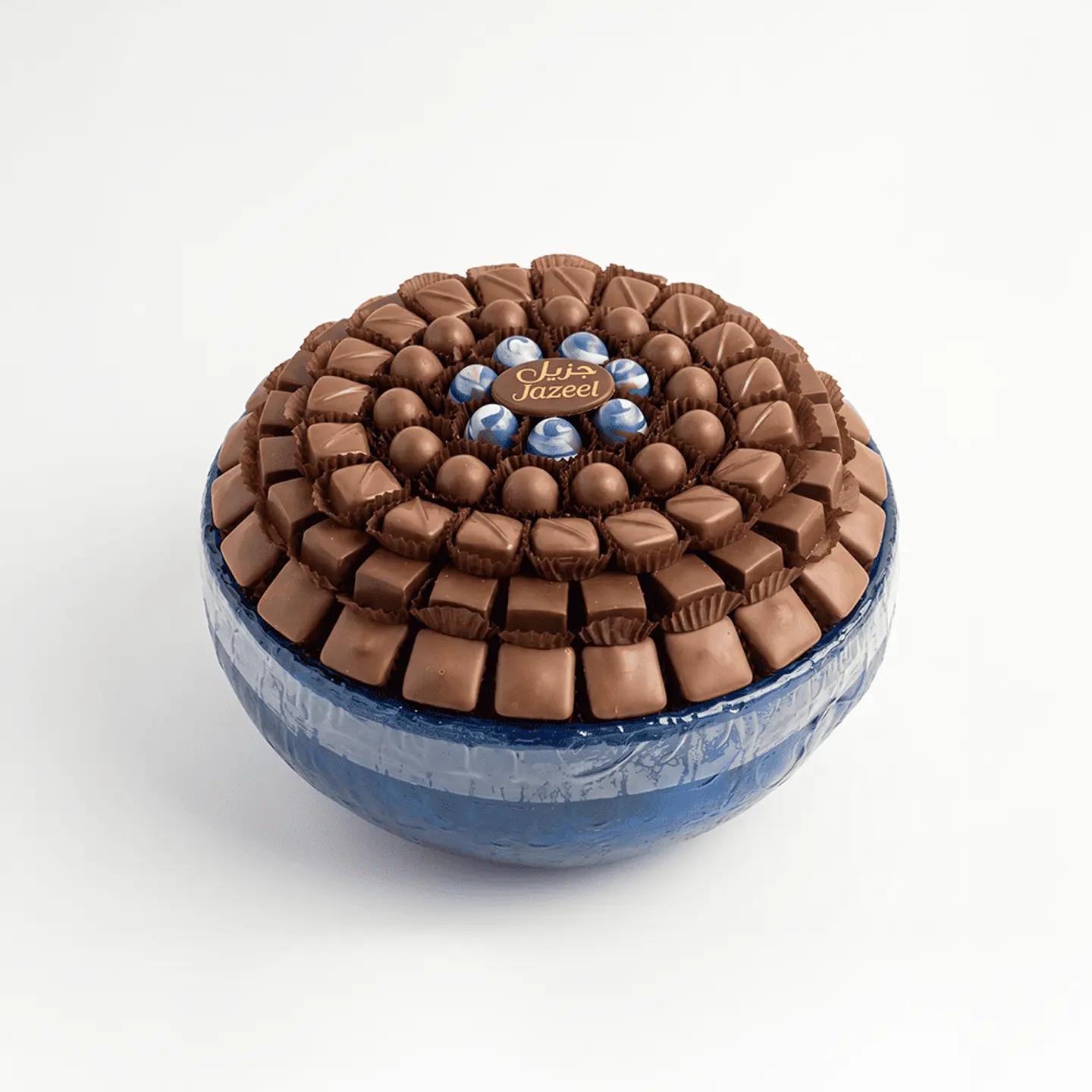 U Forty Eight Open Round Blue Glass Wavy Tray