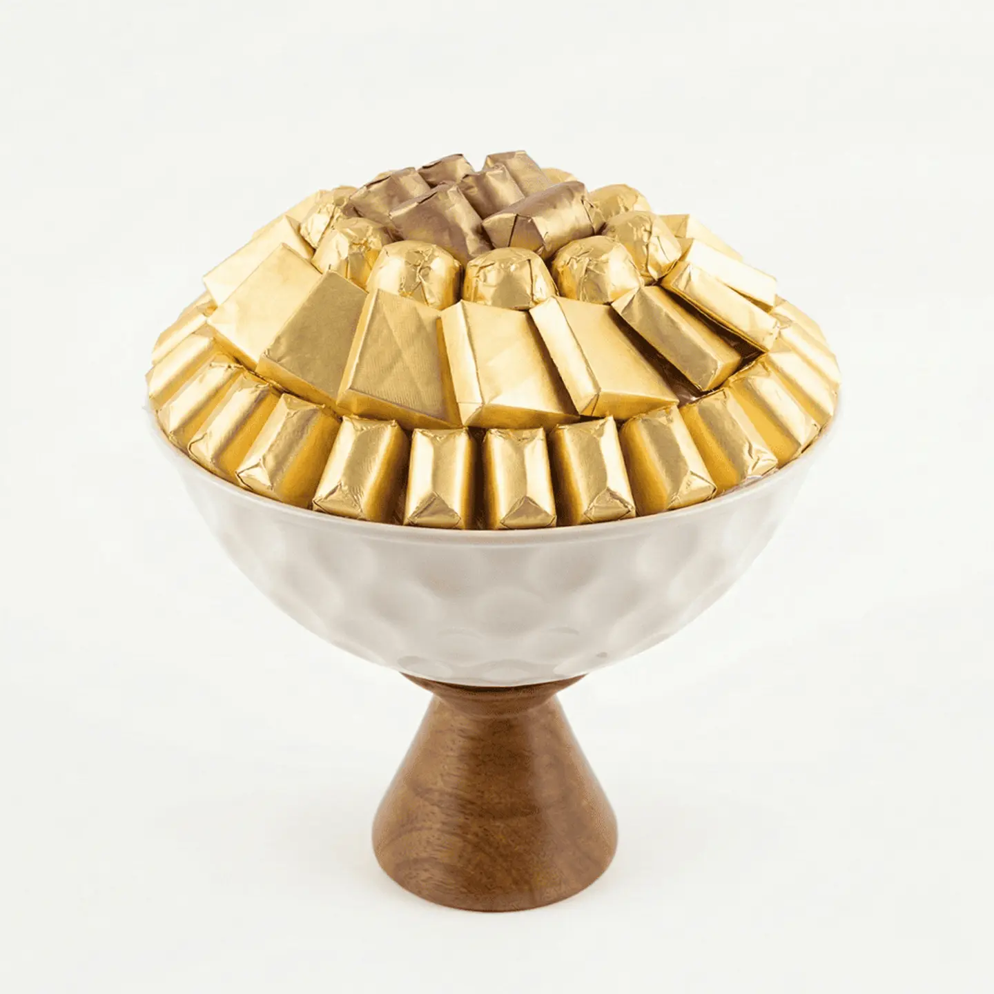 صينية شوكولاتة مغلفة أبيض مزخرفة دبليو اثنان