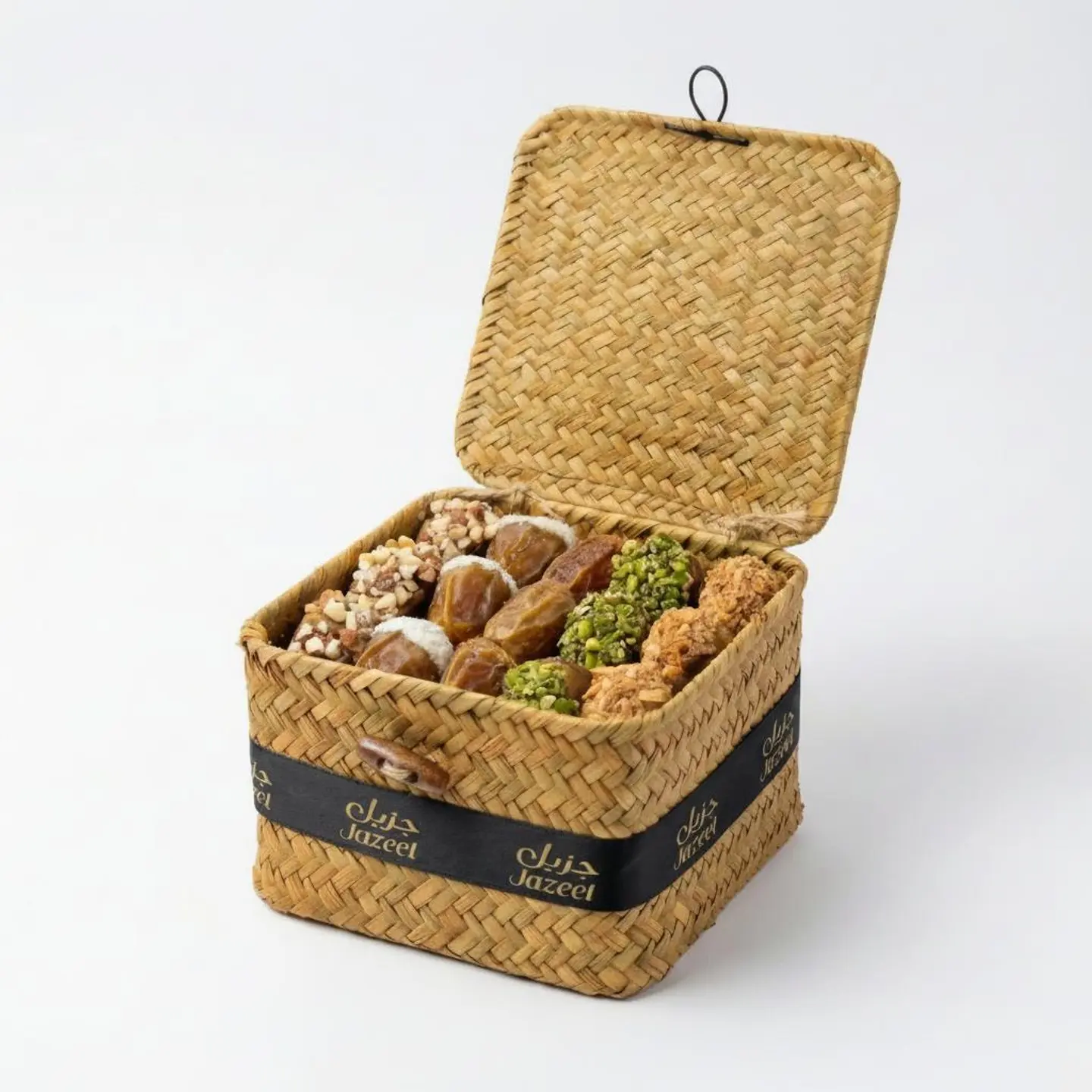 Wicker Basket Of Stuffed Dates 260g
