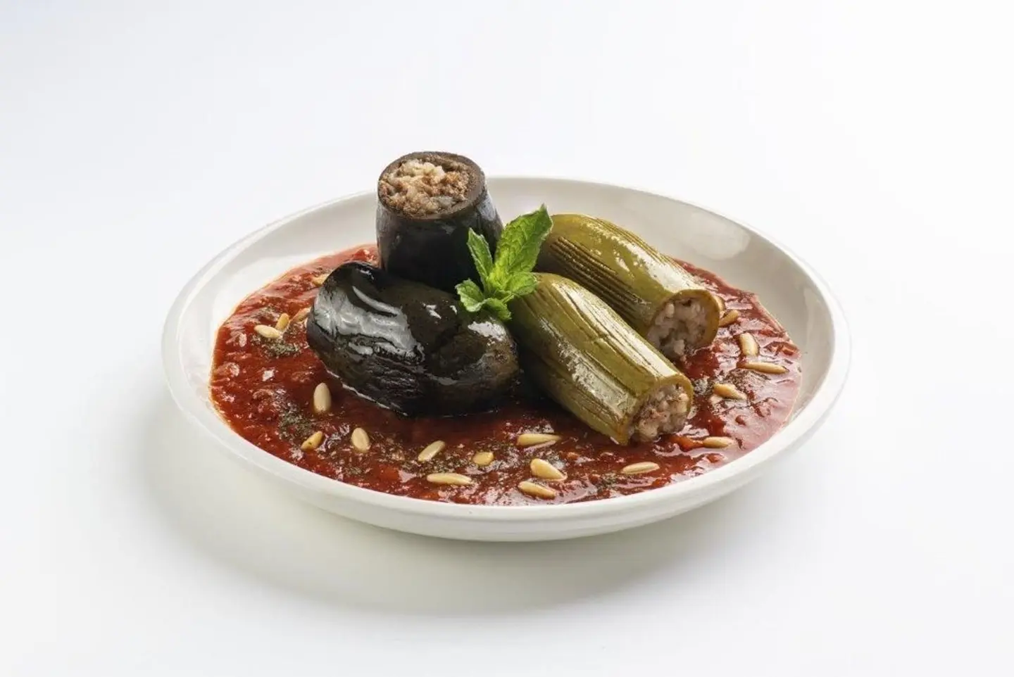 باذنجان و كوسا محشي