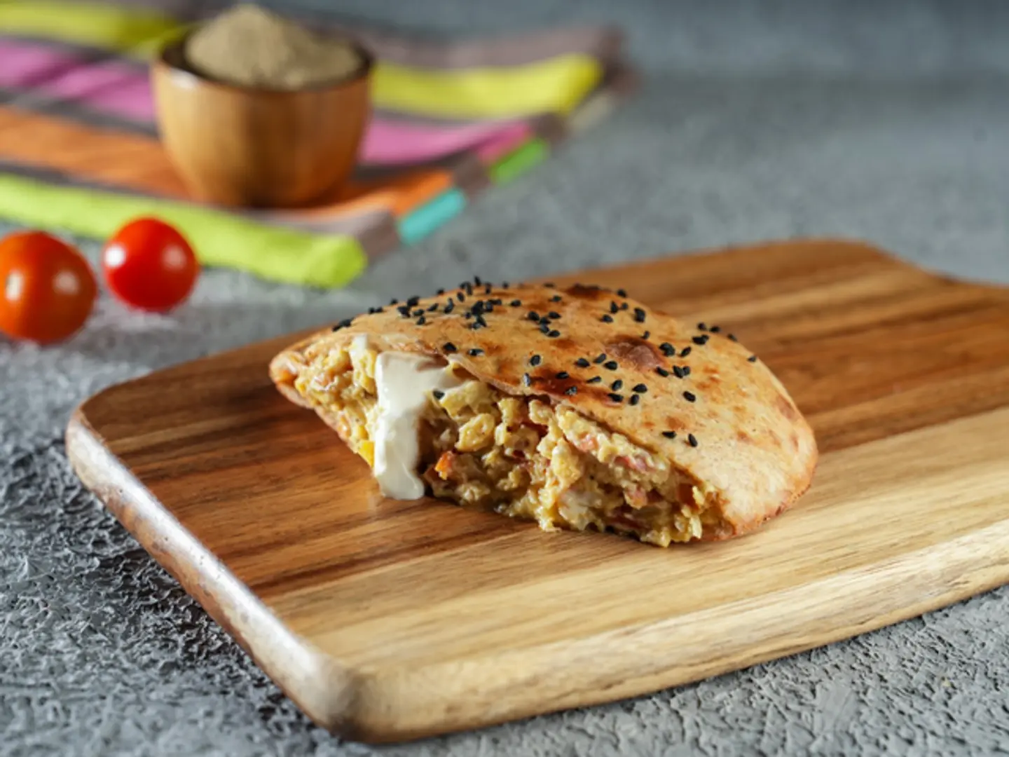 Shakshuka With Cheese (100% Whole Wheat Bread)