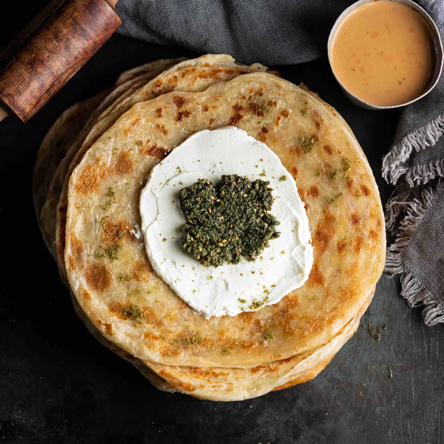 Labneh And Zaatar Chapati