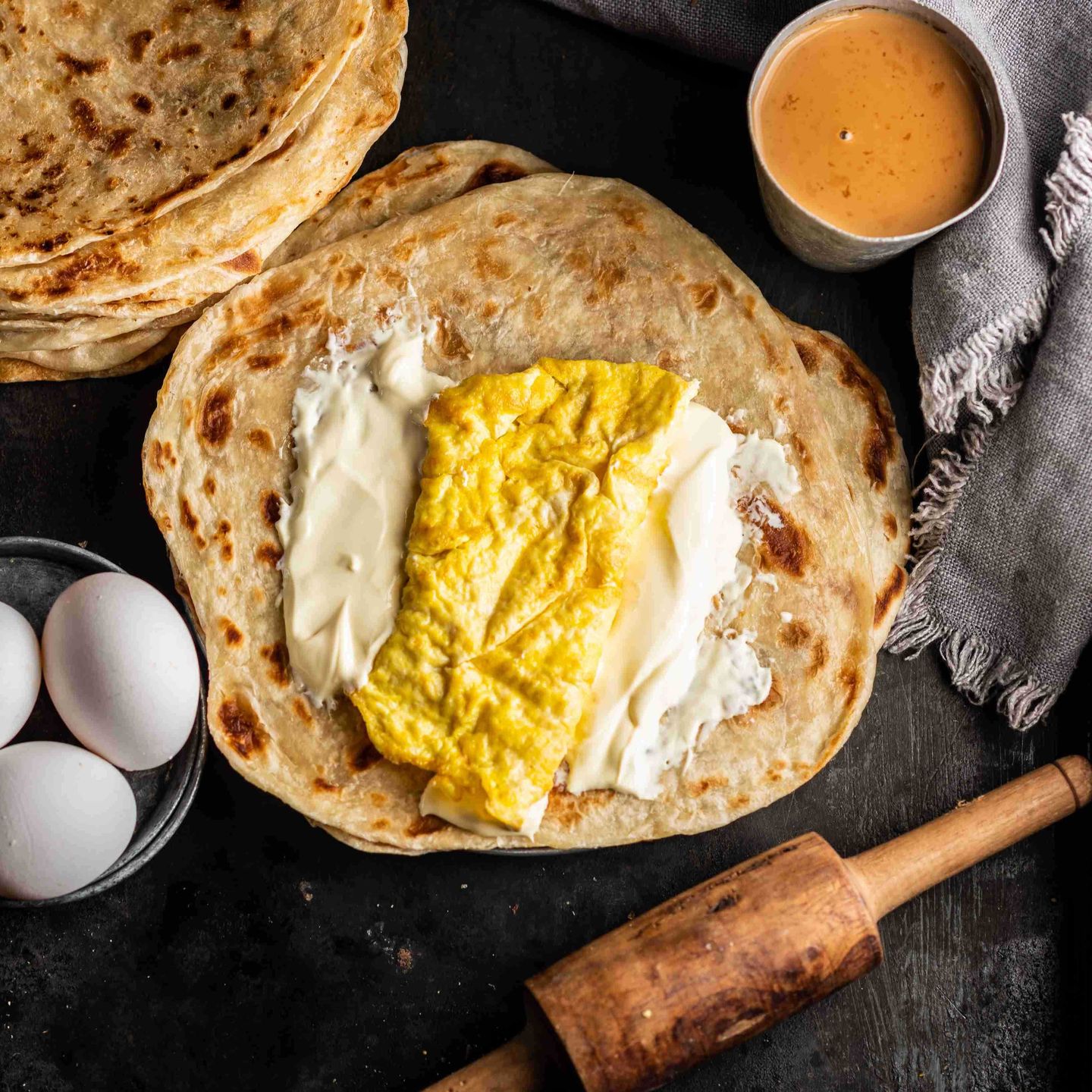 Egg Cheese Chapati