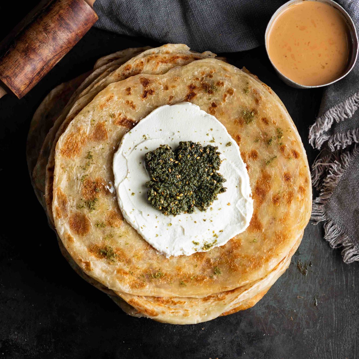 Labneh And Zaatar Chapati