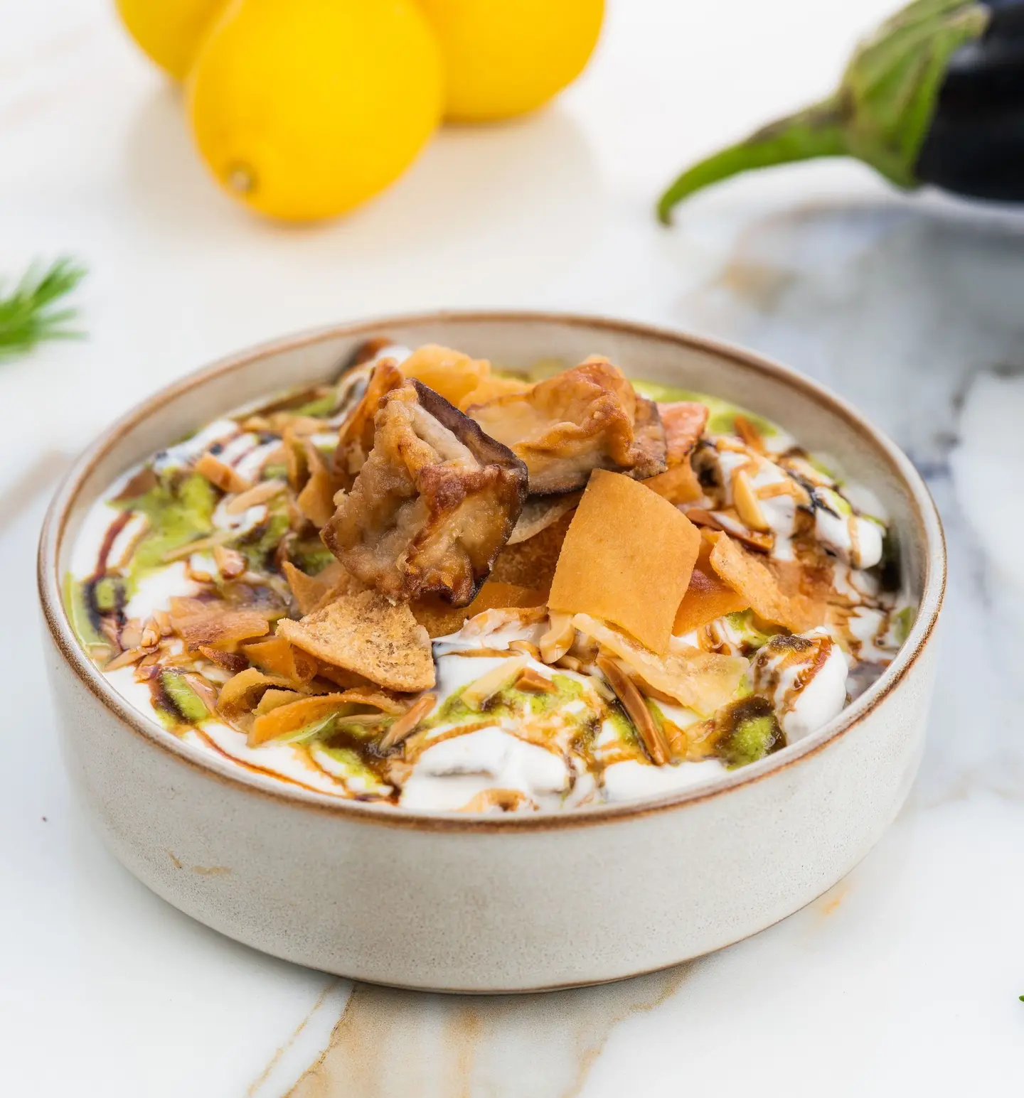 فتة باذنجان