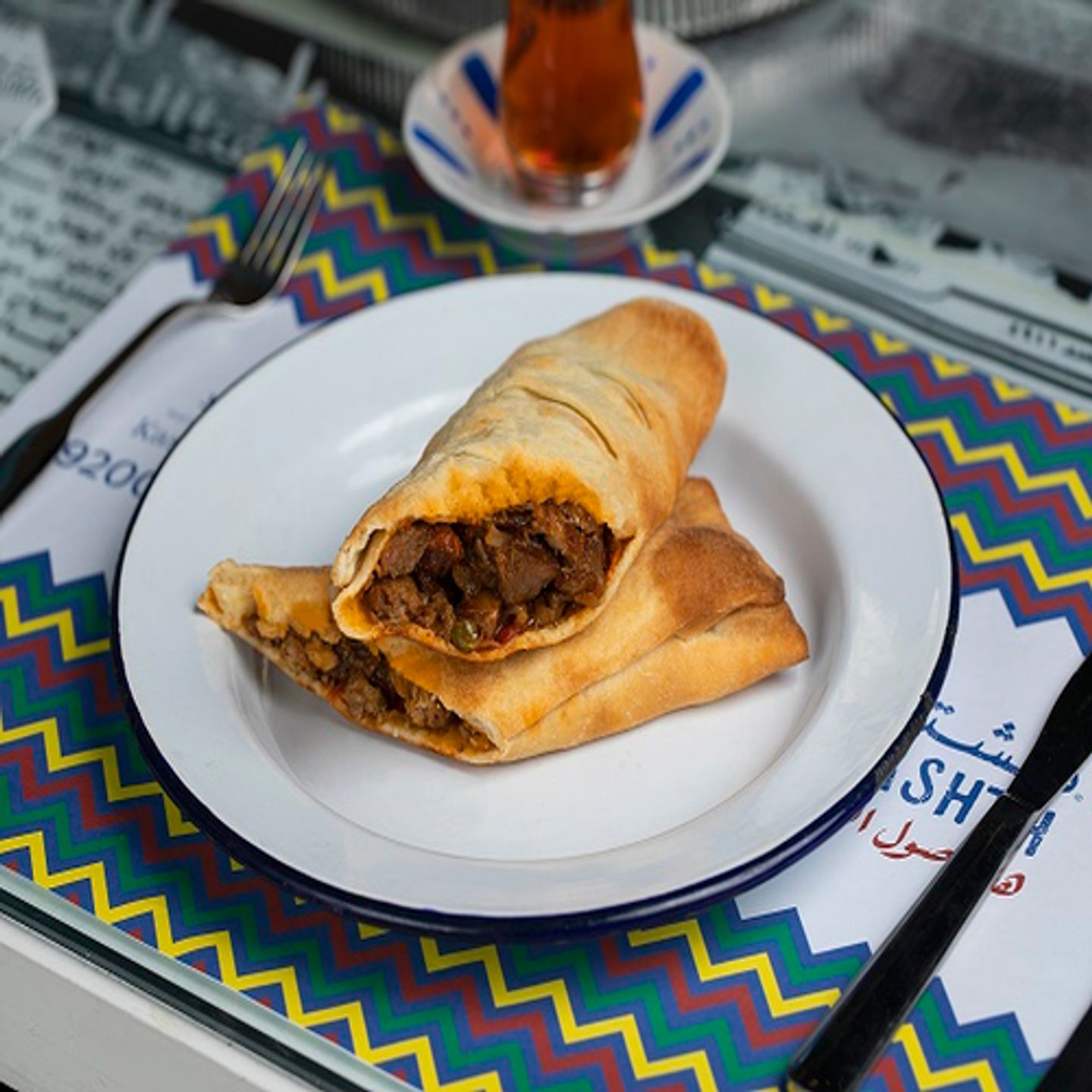 فطيرة لحم بالجبن