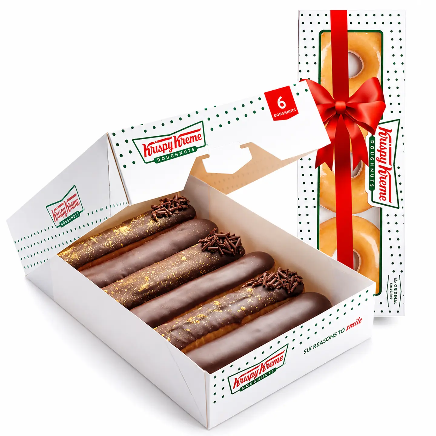 Eclair Half Dozen & Original Glazed Joy Box Free