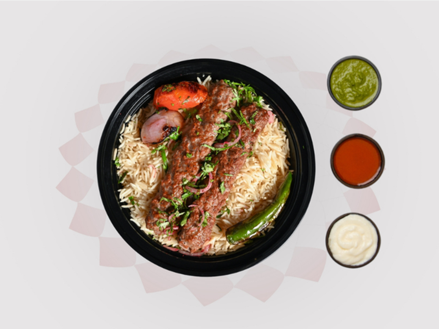 كباب حلبي مع ارز