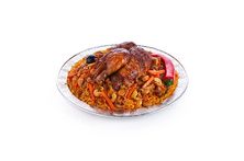 نص دجاج شواية مع رز