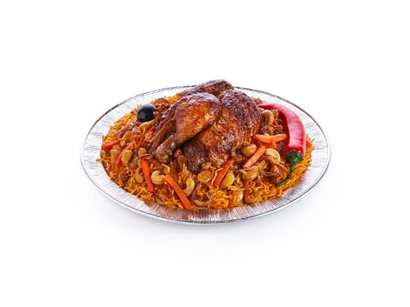 نص دجاج شواية مع رز