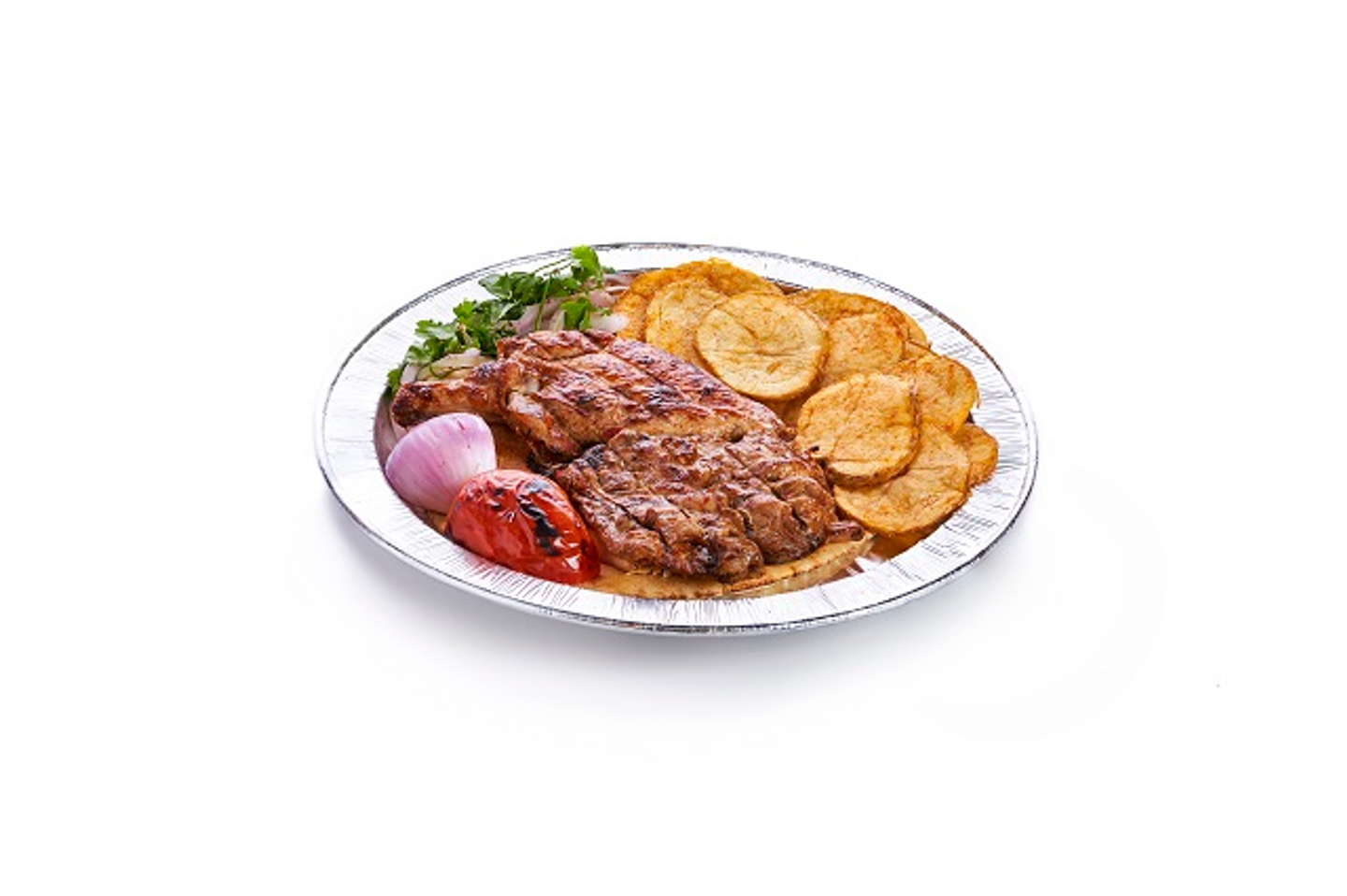 Charcoal Chicken With Fries