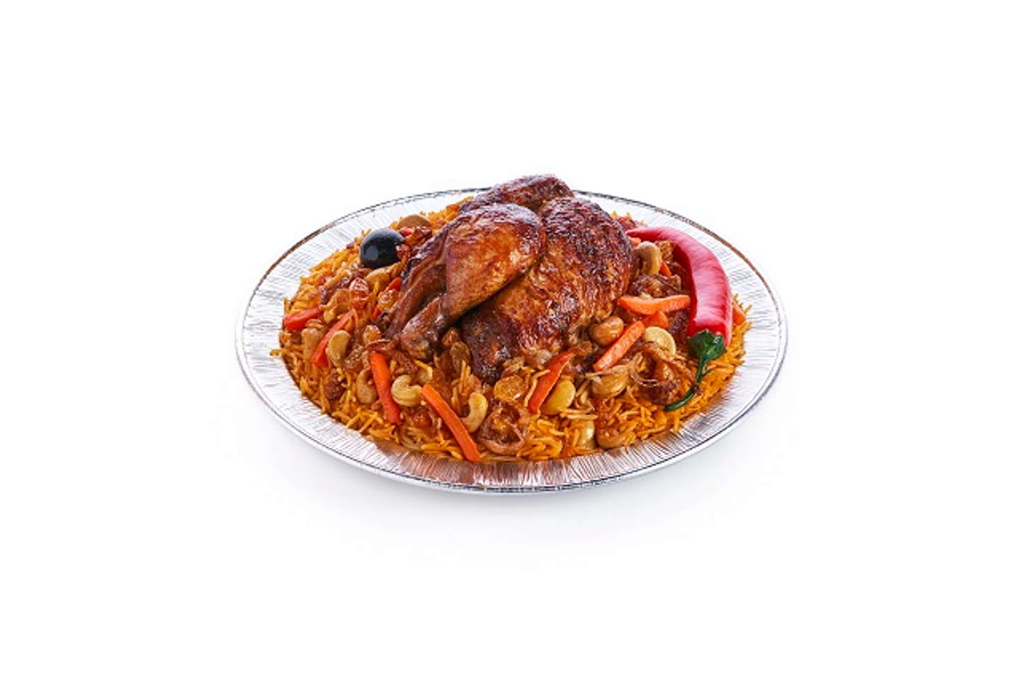 نص دجاج شواية مع رز
