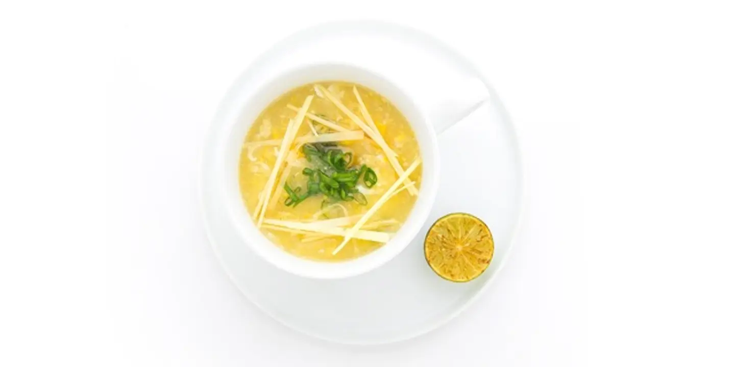 شوربة السى باس بالذرة