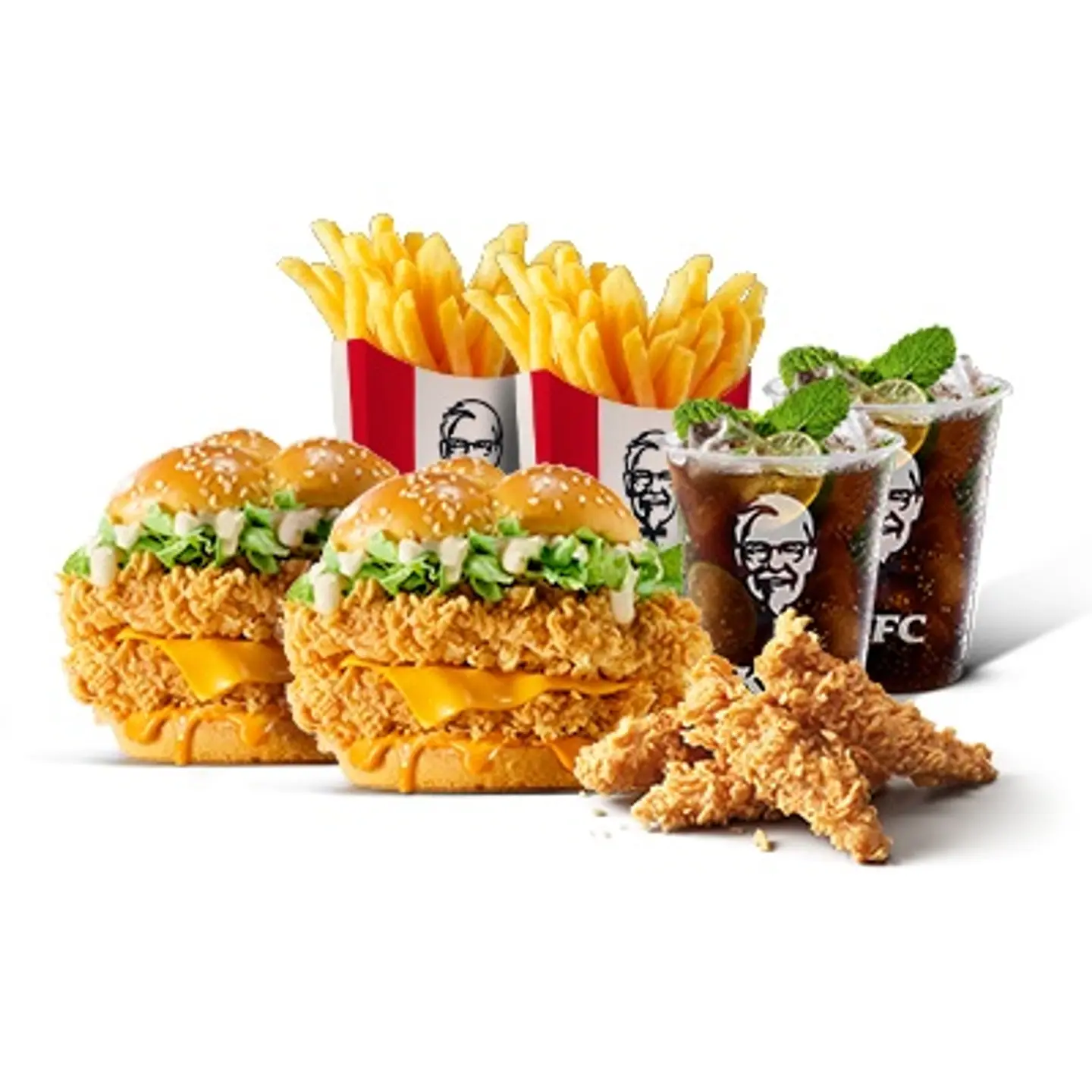 13% Off   Double Mighty Zinger & Mojito Deal