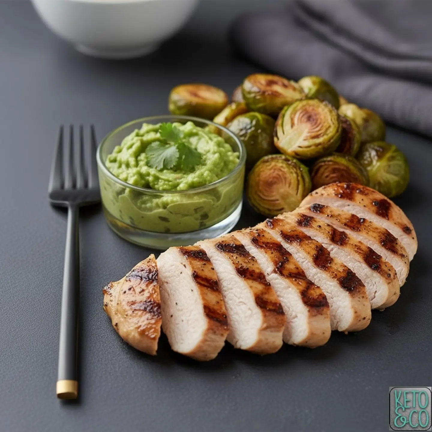 طبق كيتو جيم دجاج مشوي (100 جرام)