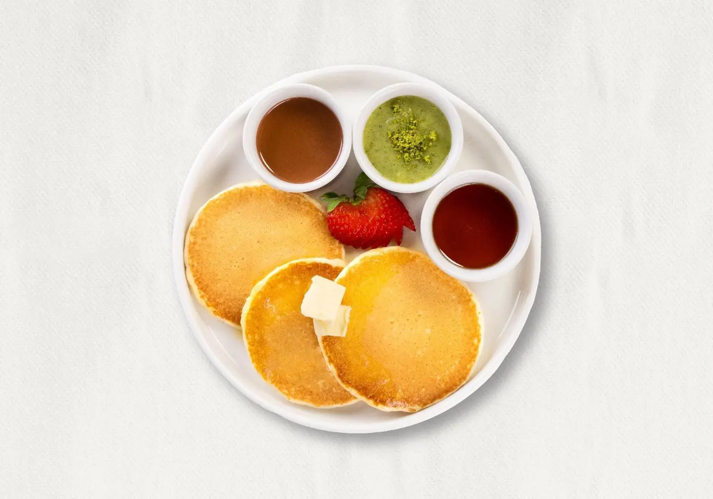 Three Sauces Pancake Platter