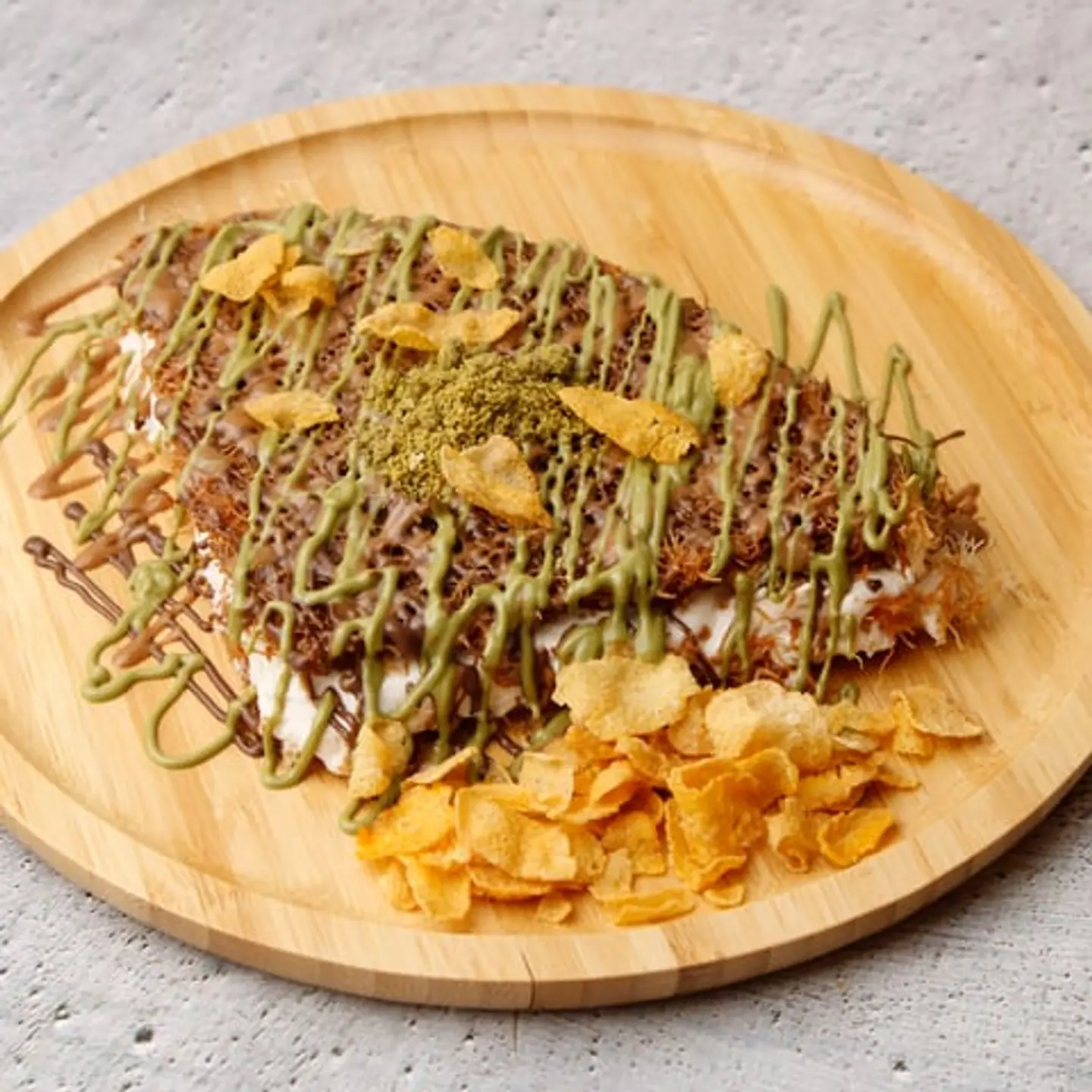 كنافة خشنة قشطة وصوص