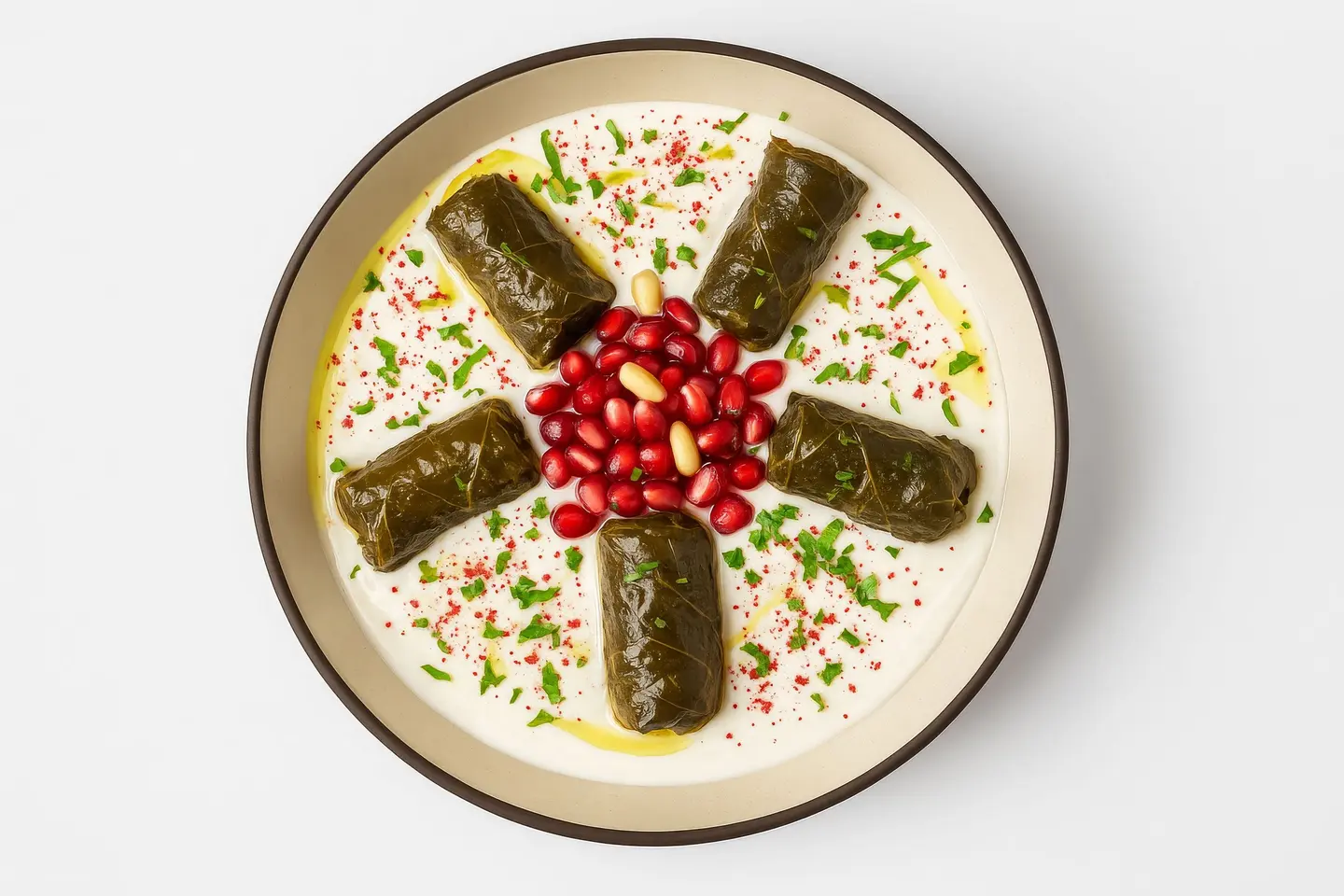 Grape Leaves Fatteh