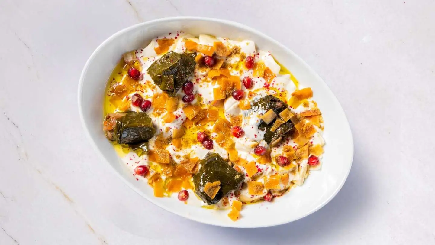 Grape Leaves Fatteh