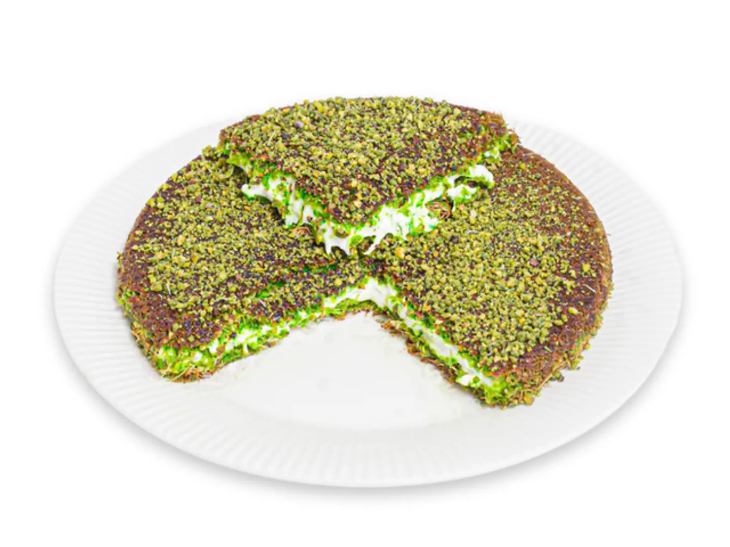 Pistachio Kunafa With Cream