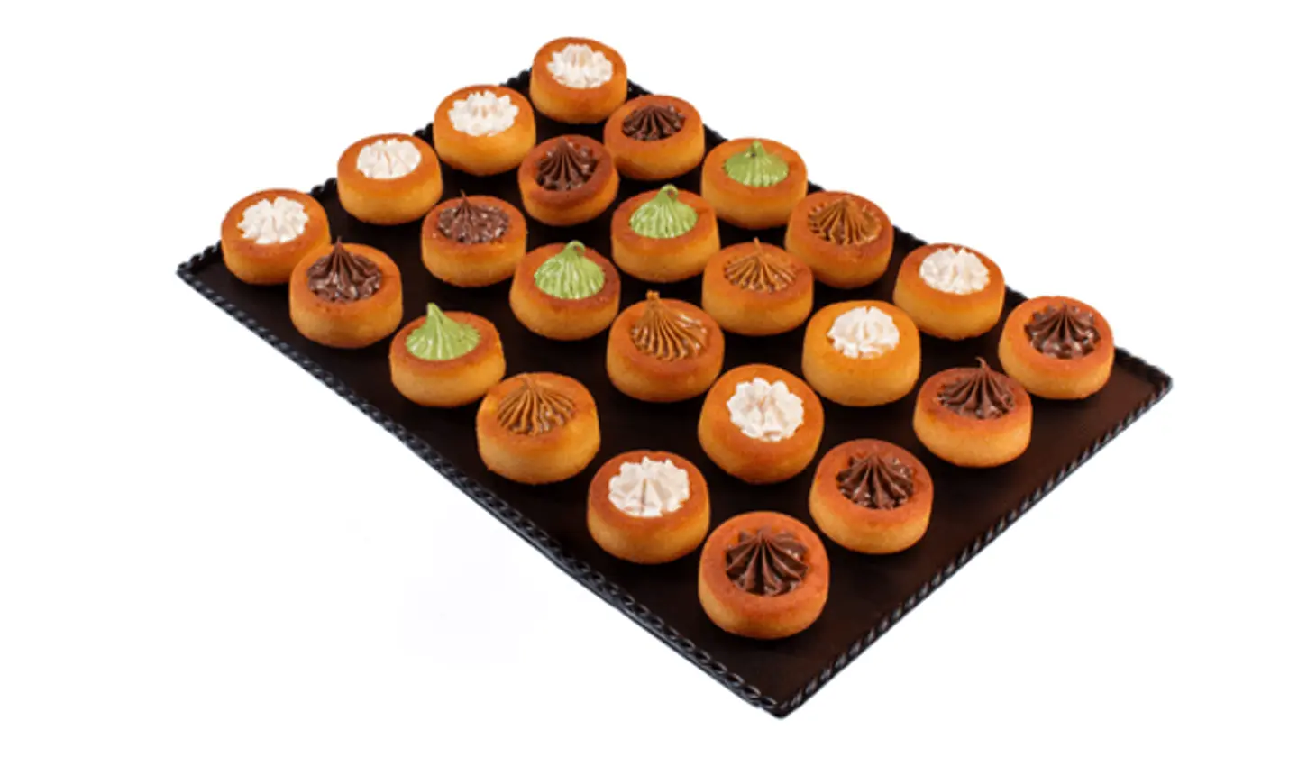 Mini Cream Basbousa With Milk