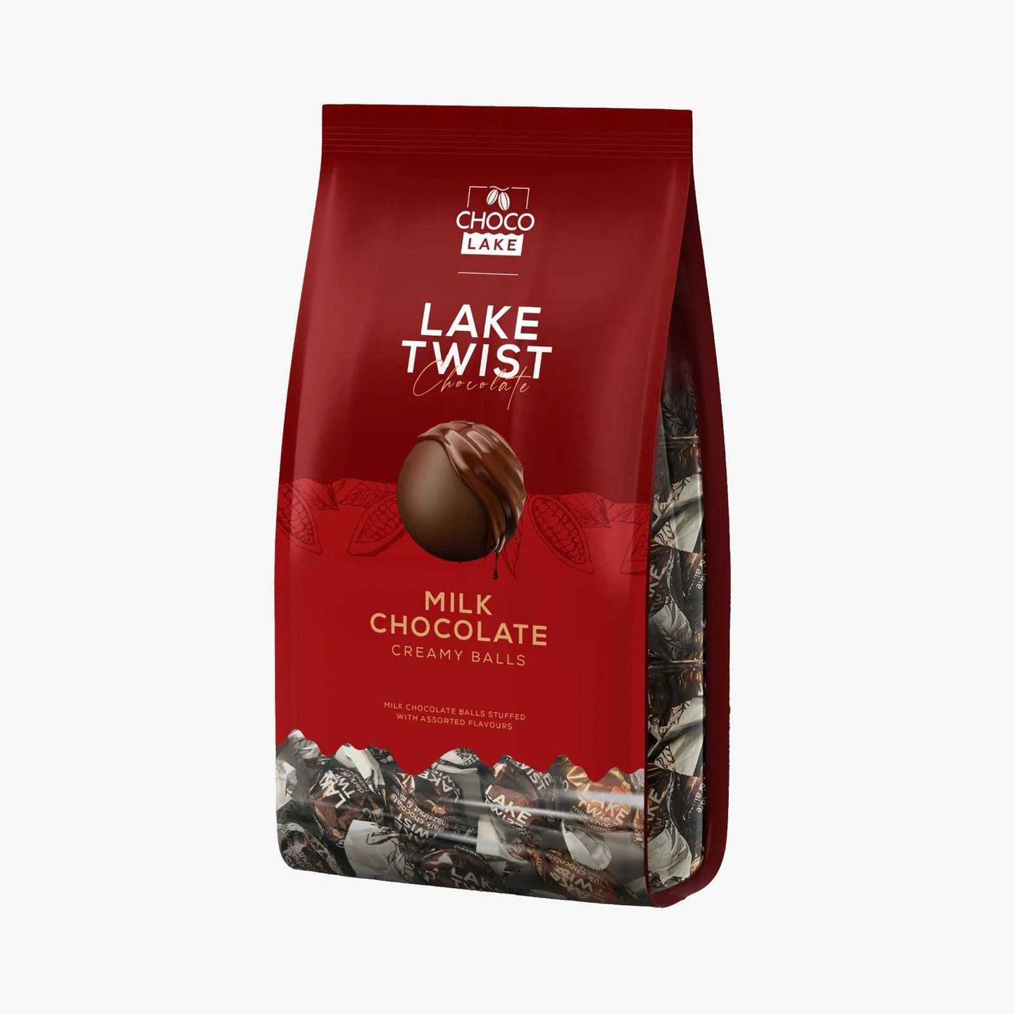 Mix Chocolate Ball Twist 450 G * 12 Bags ( Chocolake Qutoof )