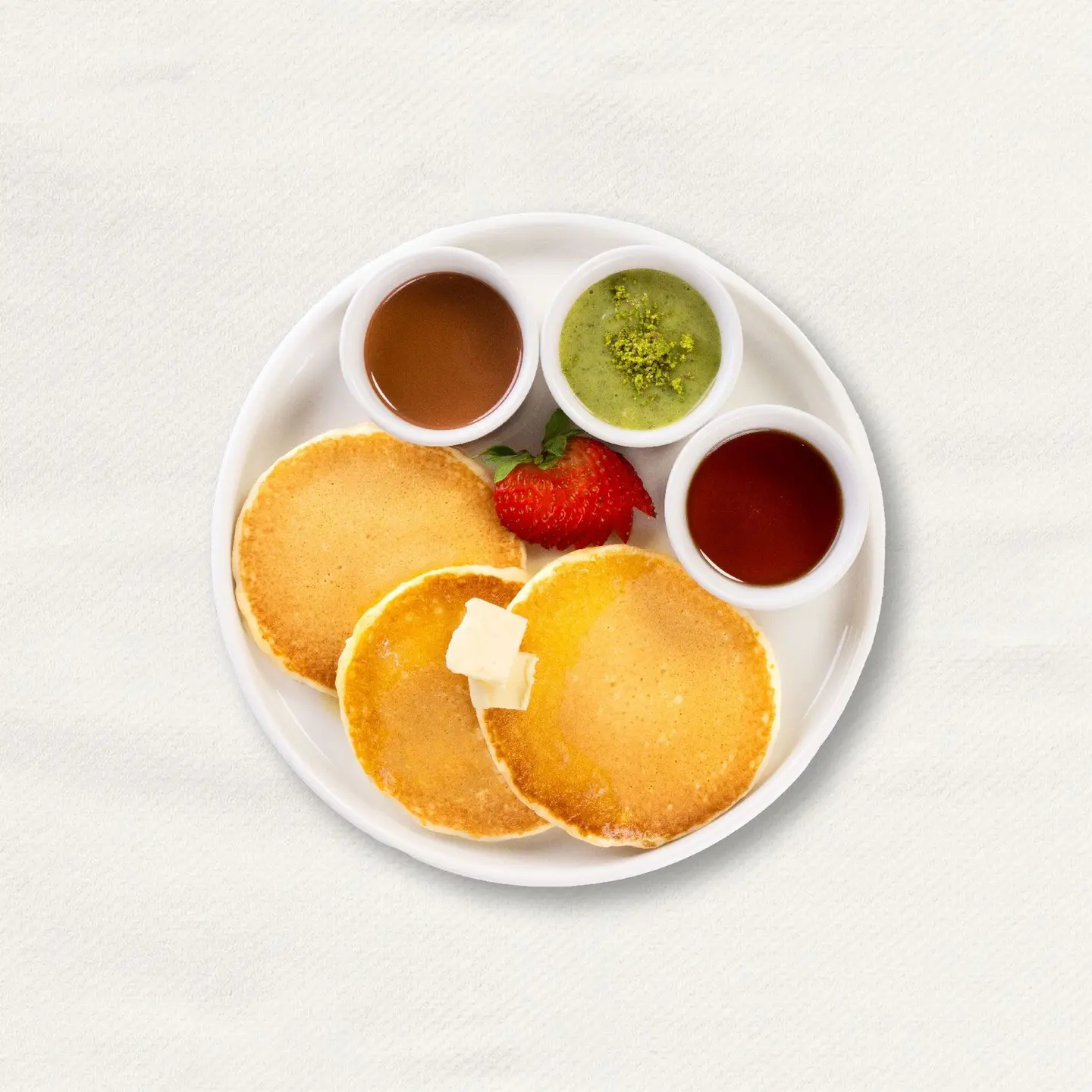 Three Sauces Pancake Platter