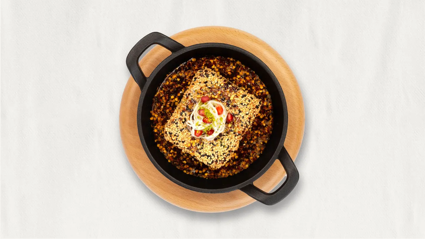 Sesame Feta With Chilli Honey