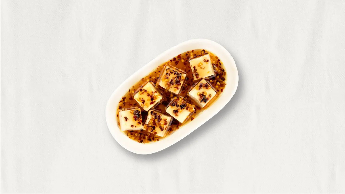 Feta Cubes With Chilli Honey