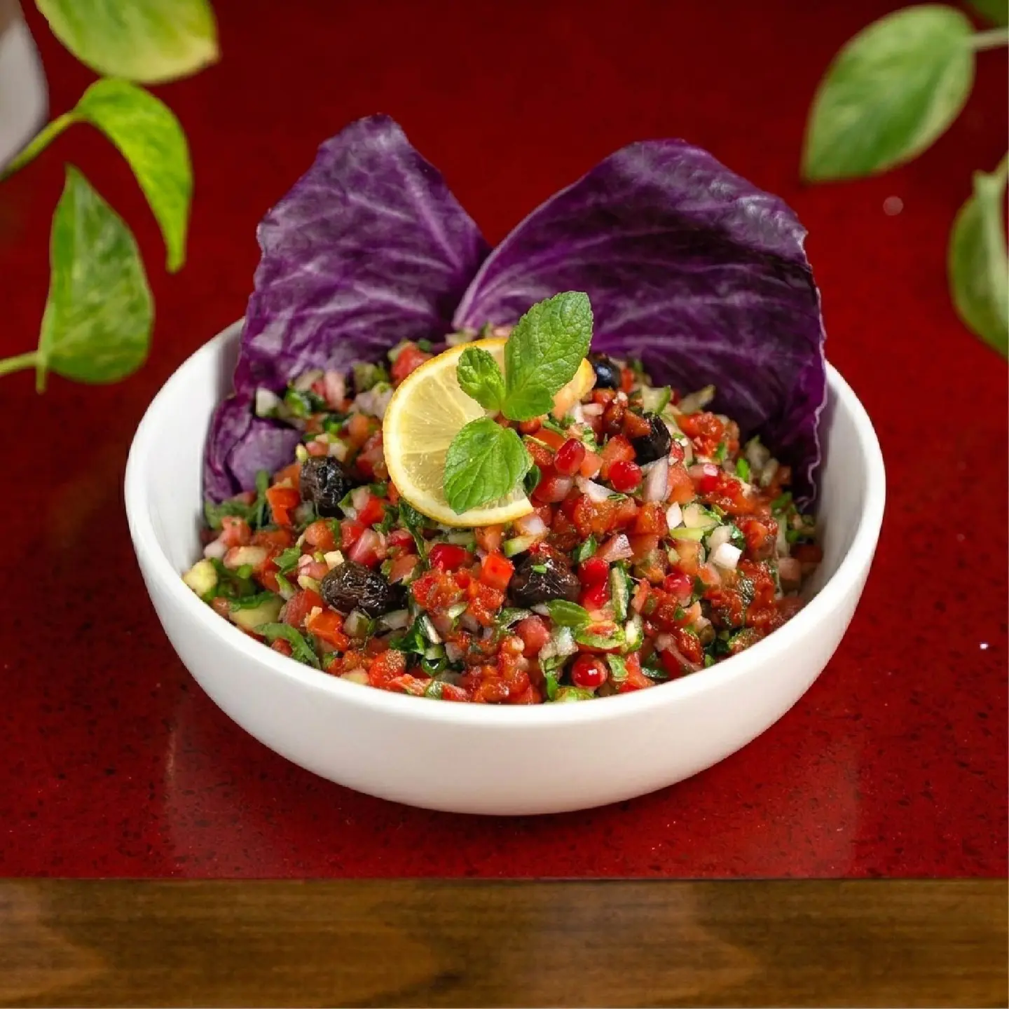 Spoon Salad With Pomegranate Molasses