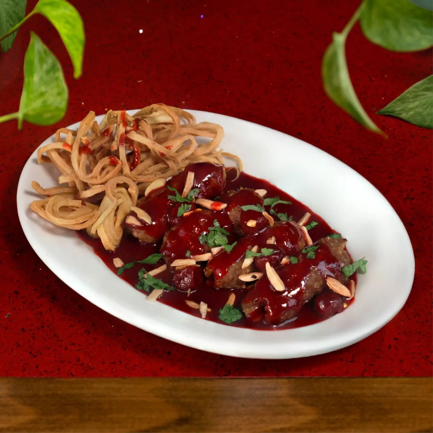 Charcoal Grilled Kubbah With Cherry