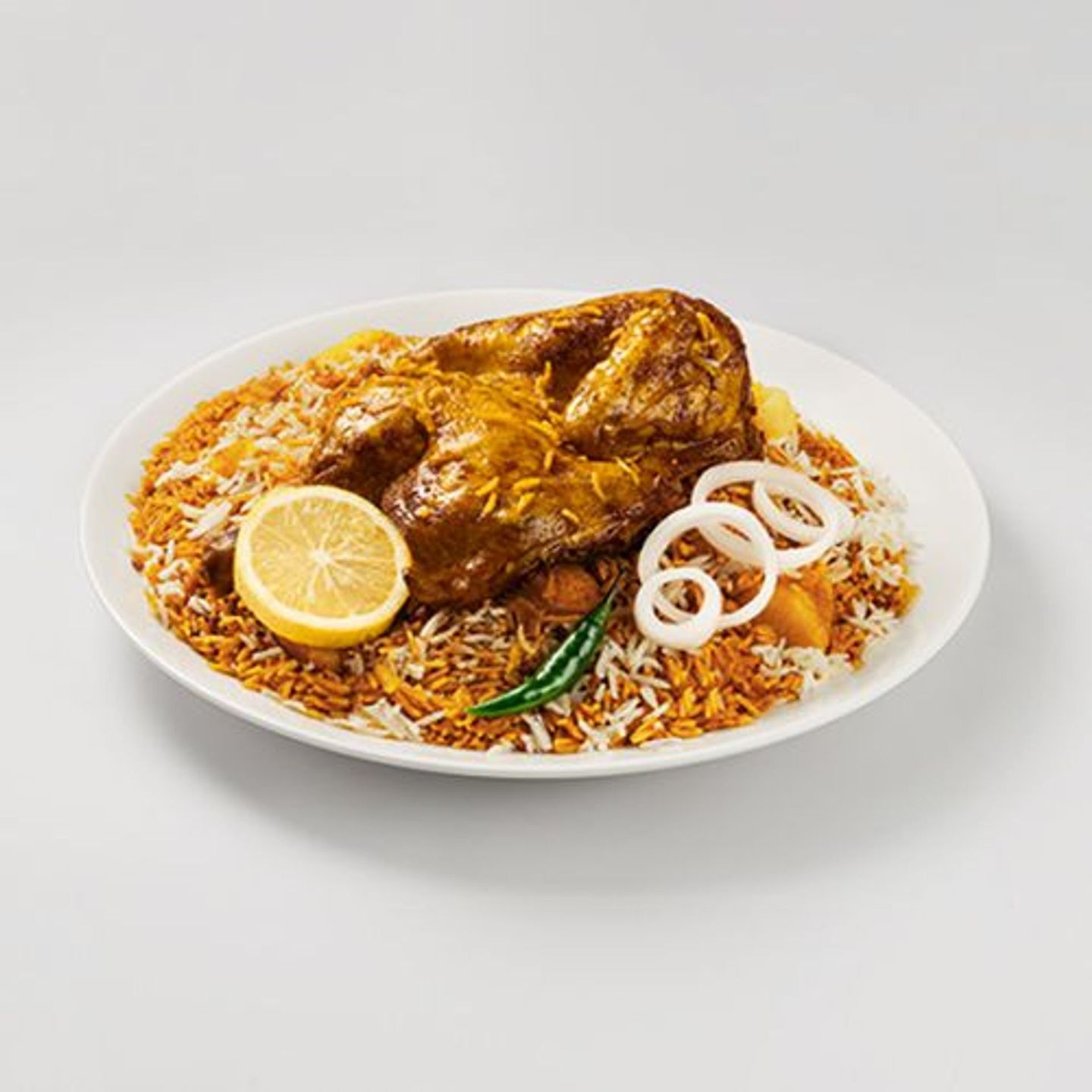 نصف دجاج مضغوط بطاطا