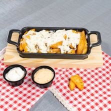 بطاطا ودجيز مقلية وجبنة