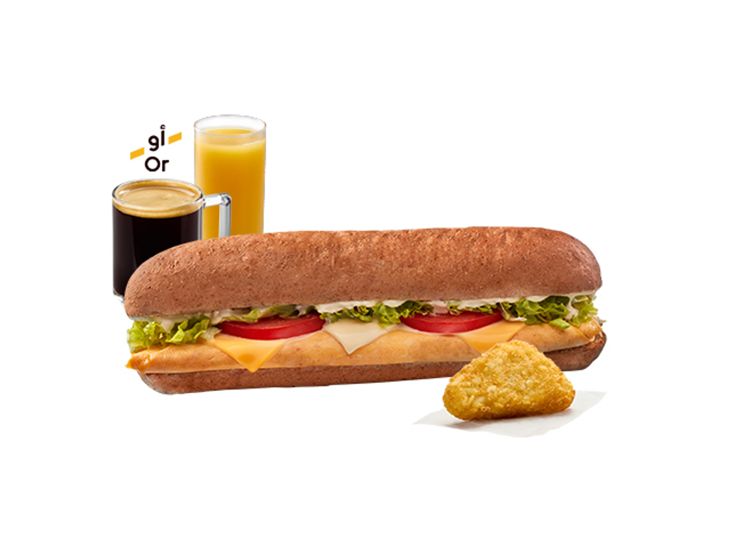 Combo Cheese Omelet White Bread