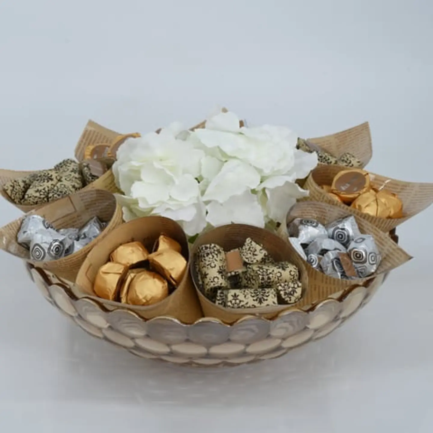 Glass Tray With Cones 03003331