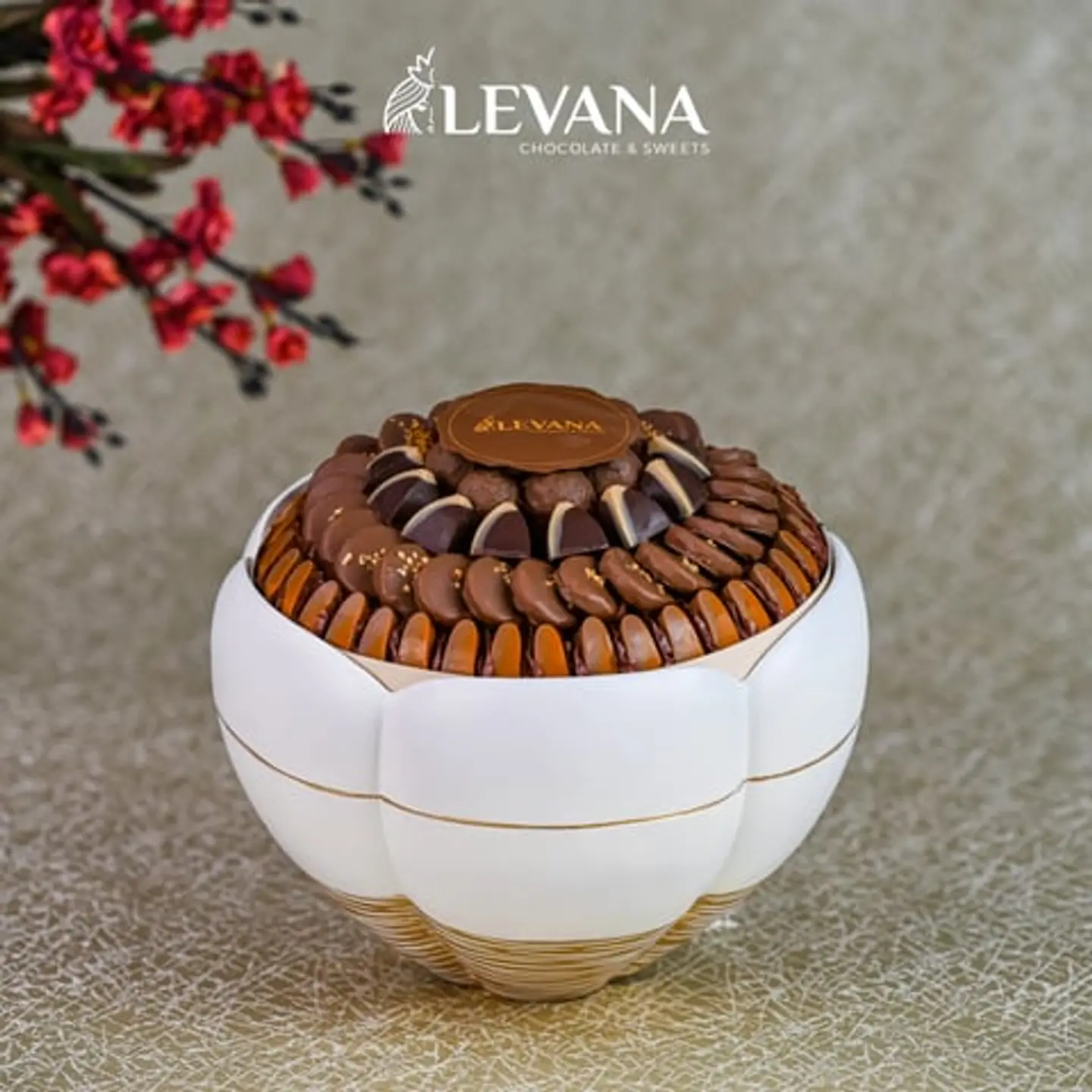 Luxury White Resin Tray With Exposed Rose Gold03003335