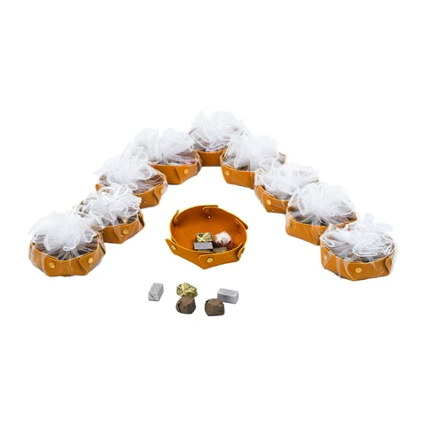 باقه توزيعات جلد لون اصفر 039000042