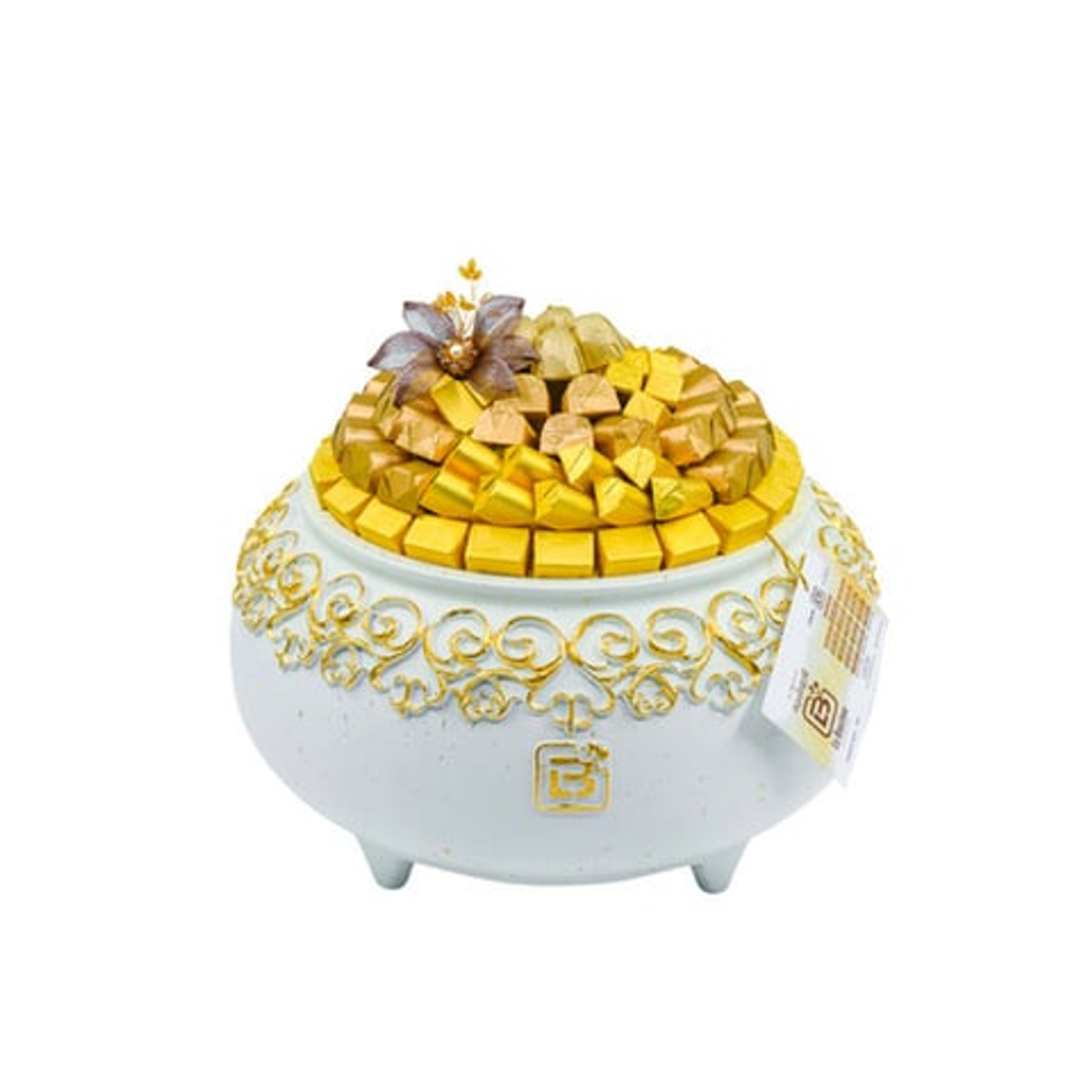 صينية ريزن بحزام ذهبي قاعدة ارجل 03003095