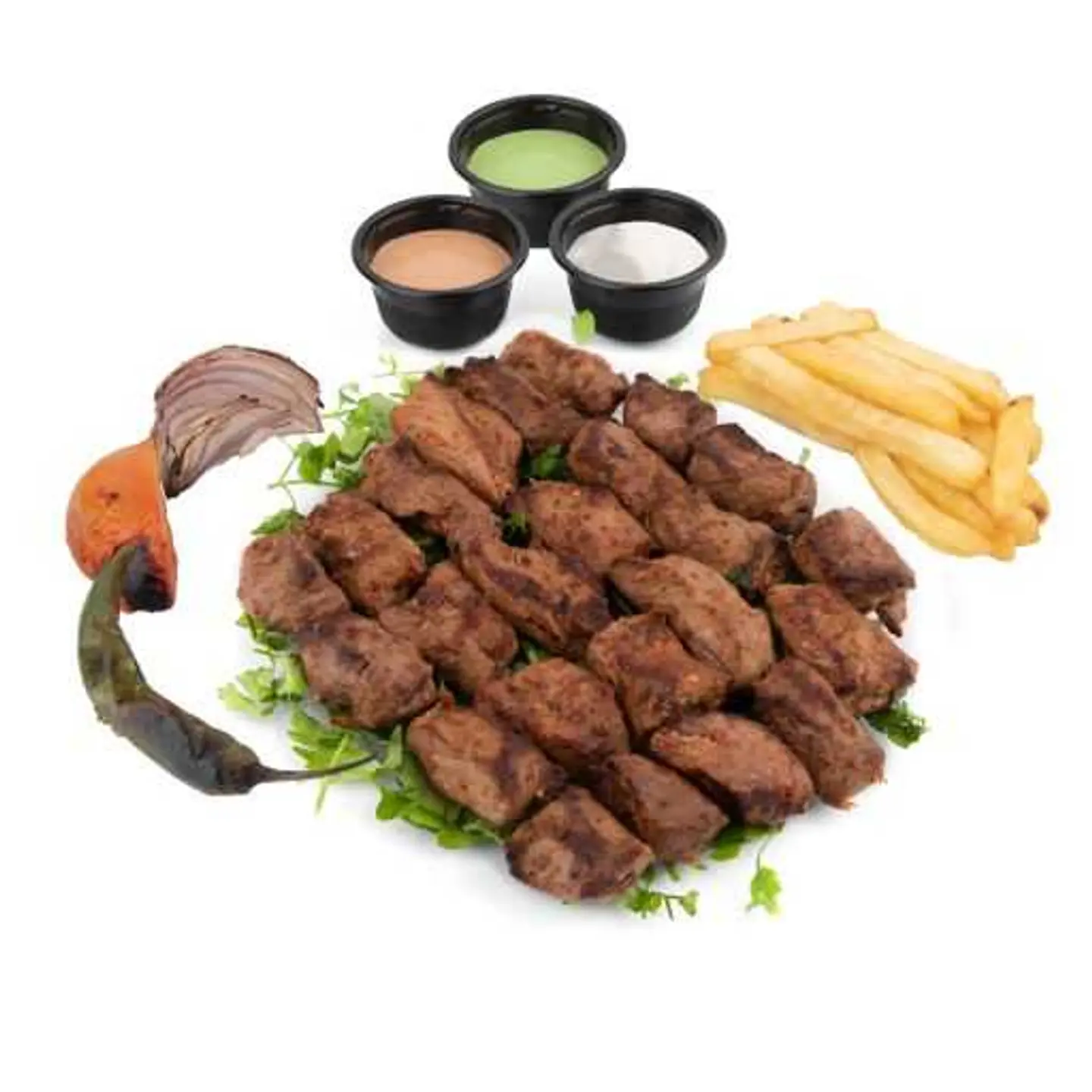 صحن اوصال لحم 6 اسياخ