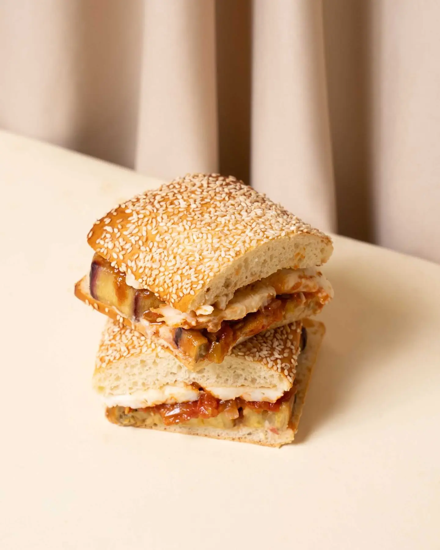 Halloumi Eggplant Sandwich