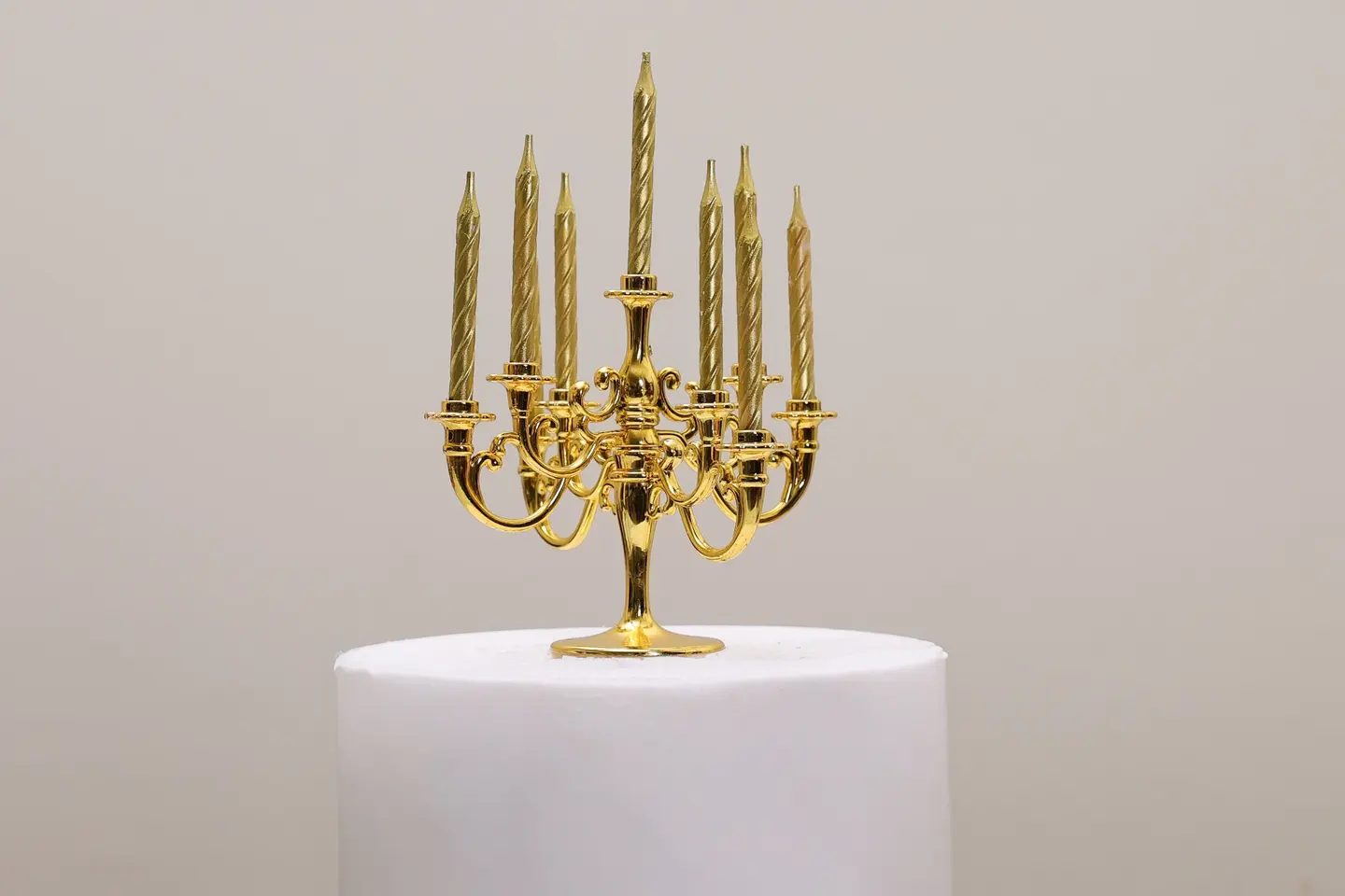 Candle Chandelier Brass Gold
