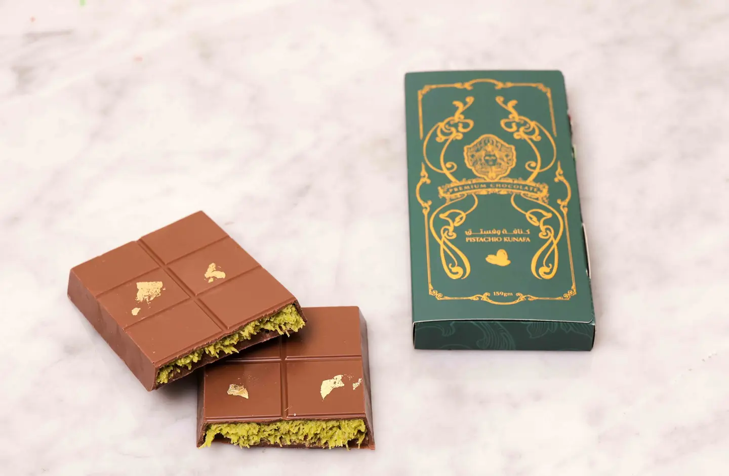 Pistachio Kunafa Chocolate Bar
